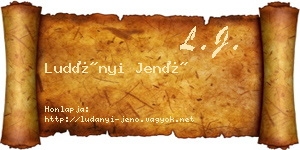 Ludányi Jenő névjegykártya